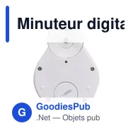 Minuteur digital de douche personnalisable avec logo - Kendrick - Miniature 3