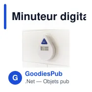 Minuteur digital de douche personnalisable avec logo - Kendrick - Miniature 4