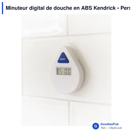 Minuteur digital de douche personnalisable avec logo - Kendrick - Image 4