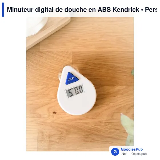 Minuteur digital de douche personnalisable avec logo - Kendrick - Image 5