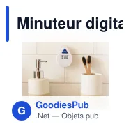 Minuteur digital de douche personnalisable avec logo - Kendrick - Miniature 6