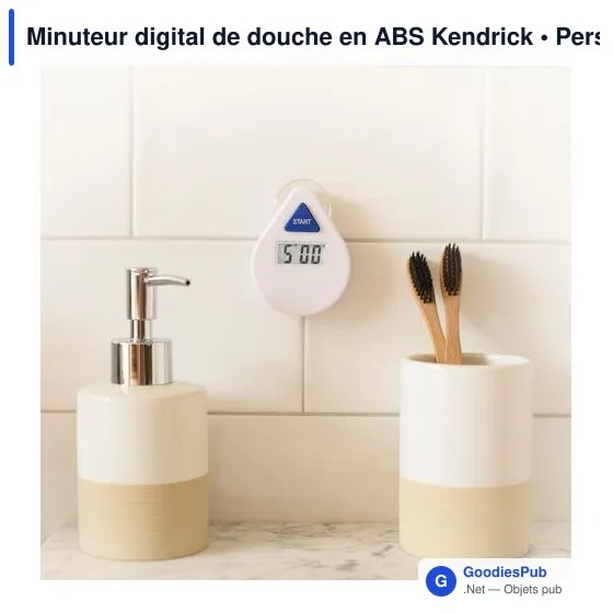 Minuteur digital de douche personnalisable avec logo - Kendrick - Image 6