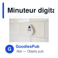 Minuteur digital de douche personnalisable avec logo - Kendrick - Miniature 7
