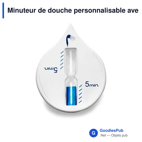 Minuteur de douche personnalisable avec logo - Sablier 5 min