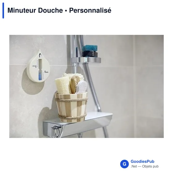 Minuteur de douche personnalisable avec logo - Sablier 5 min - Image 2