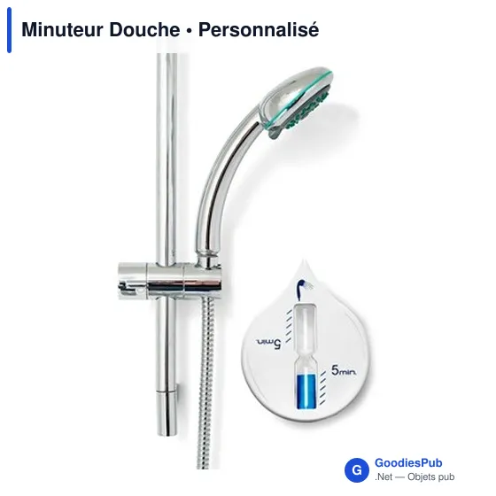 Minuteur de douche personnalisable avec logo - Sablier 5 min - Image 4