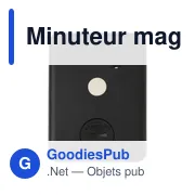 Minuteur magnétique personnalisable avec logo - Lorelei - Miniature 1
