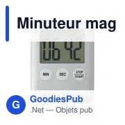 Minuteur magnétique personnalisable avec logo - Lorelei - Miniature 2
