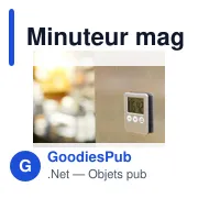 Minuteur magnétique personnalisable avec logo - Lorelei - Miniature 3