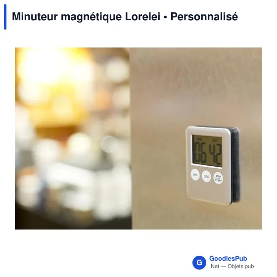 Minuteur magnétique personnalisable avec logo - Lorelei - Image 3