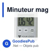 Minuteur magnétique personnalisable avec logo - Lorelei - Miniature 4