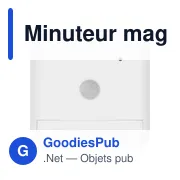 Minuteur magnétique personnalisable Nalani avec logo - Miniature 1
