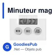 Minuteur magnétique personnalisable Nalani avec logo - Miniature 2