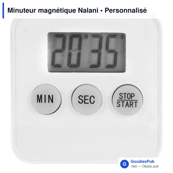 Minuteur magnétique personnalisable Nalani avec logo - Image 2