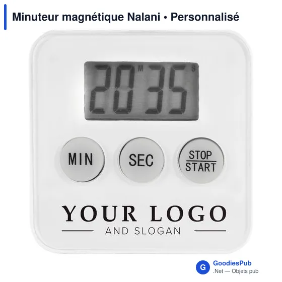 Minuteur magnétique personnalisable Nalani avec logo - Image 3
