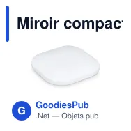 Miroir compact à LED personnalisable 350 mAh avec logo - Blanc - Miniature 2
