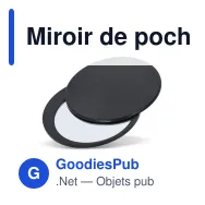 Miroir de poche personnalisable coulissant en ABS avec logo - Poise - Miniature 2