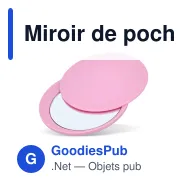 Miroir de poche personnalisable coulissant en ABS avec logo - Poise - Miniature 3