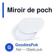 Miroir de poche personnalisable coulissant en ABS avec logo - Poise - Miniature 4