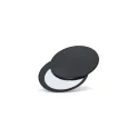 Variante Noir - Miroir de poche personnalisable coulissant en ABS avec logo - Poise