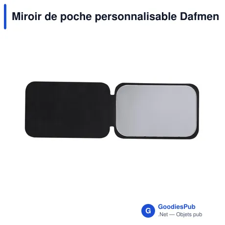 Miroir de poche personnalisable Dafmen avec logo