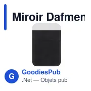 Miroir de poche personnalisable Dafmen avec logo - Miniature 4