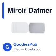Miroir de poche personnalisable Dafmen avec logo - Miniature 5