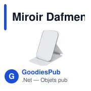 Miroir de poche personnalisable Dafmen avec logo - Miniature 6