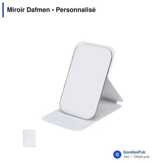 Miroir de poche personnalisable Dafmen avec logo - Image 6