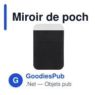 Miroir de poche personnalisable Dafmen avec logo - Miniature 9