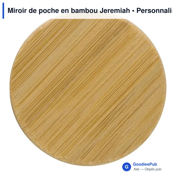 Miroir de poche en bambou Jeremiah - Image 1