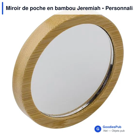 Miroir de poche en bambou Jeremiah - Image 2
