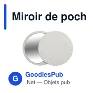 Miroir de poche personnalisable Gradiox avec logo - Miniature 1