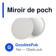 Miroir de poche personnalisable Gradiox avec logo - Miniature 2