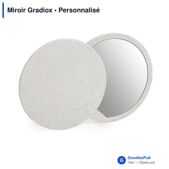 Miroir de poche personnalisable Gradiox avec logo - Image 2