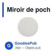 Miroir de poche personnalisable Gradiox avec logo - Miniature 4