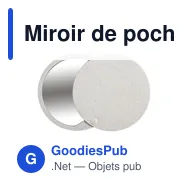 Miroir de poche personnalisable Gradiox avec logo - Miniature 5