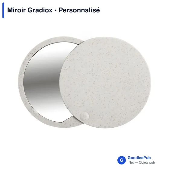 Miroir de poche personnalisable Gradiox avec logo - Image 5