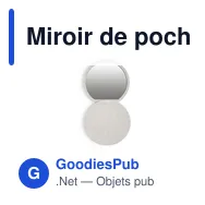 Miroir de poche personnalisable Gradiox avec logo - Miniature 6