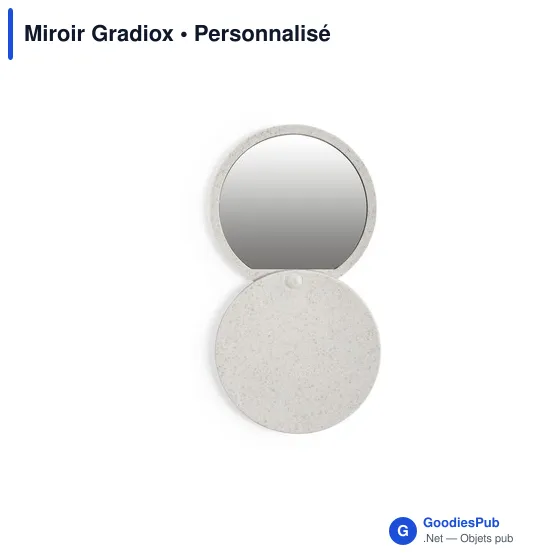 Miroir de poche personnalisable Gradiox avec logo - Image 6