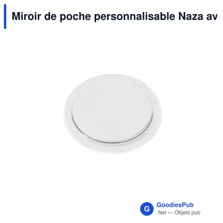 Miroir de poche personnalisable Naza avec logo - Bien-être