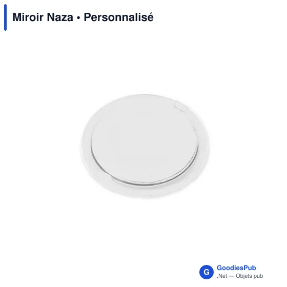 Miroir de poche personnalisable Naza avec logo - Bien-être - Image 1