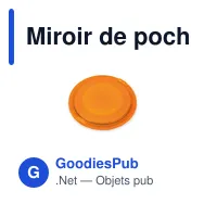 Miroir de poche personnalisable Naza avec logo - Bien-être - Miniature 3