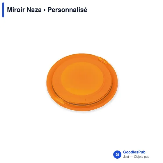 Miroir de poche personnalisable Naza avec logo - Bien-être - Image 3