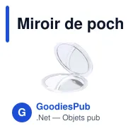 Miroir de poche personnalisable Naza avec logo - Bien-être - Miniature 4