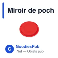 Miroir de poche personnalisable Naza avec logo - Bien-être - Miniature 5