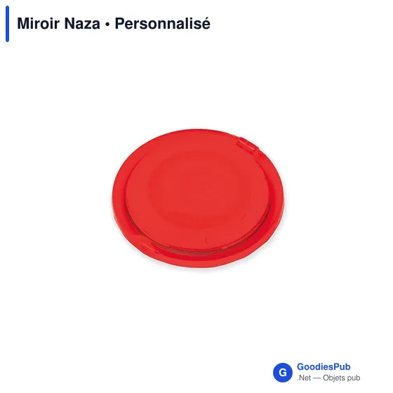 Miroir de poche personnalisable Naza avec logo - Bien-être - Image 5