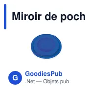 Miroir de poche personnalisable Naza avec logo - Bien-être - Miniature 7