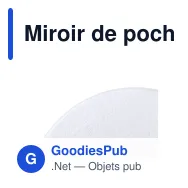 Miroir de poche personnalisable Plumiax avec logo - Miniature 3