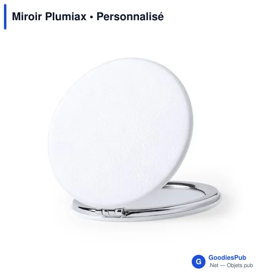 Miroir de poche personnalisable Plumiax avec logo - Image 4